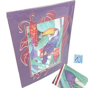 Marjaretha 1-ct Watercolor Toucan Bird Wall Art